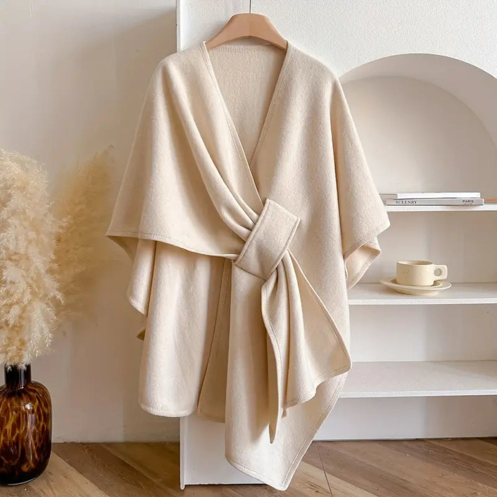 Vivian Manteau Cape Dámska – Elegantné zimné pončo vetruodolné z jemných a teplých mikrovlákien