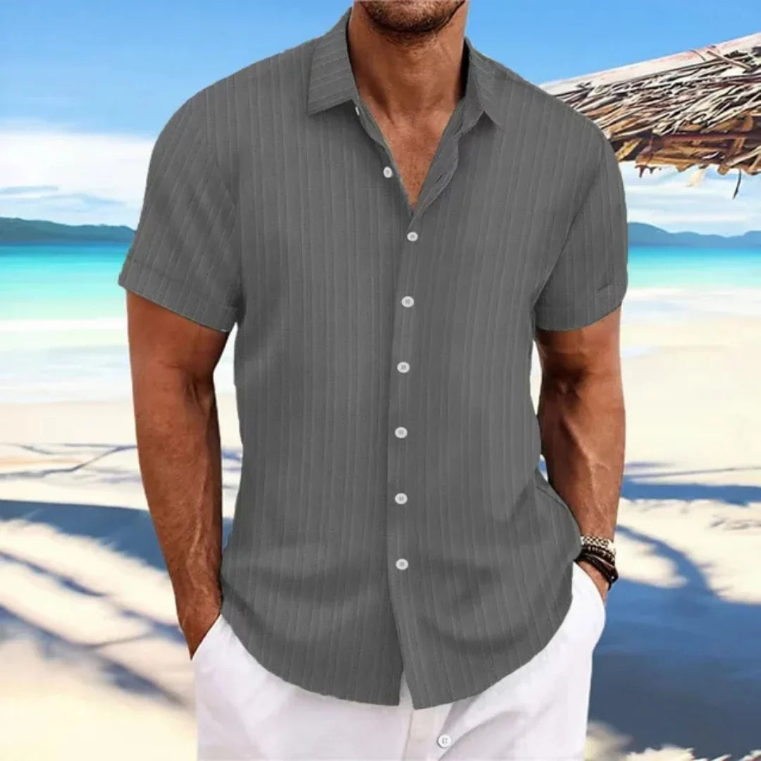 Luke Chemise Herre – Klassisk Skjorte med Korte Ermer & Moderne Snitt for Avslappet Sommerstil