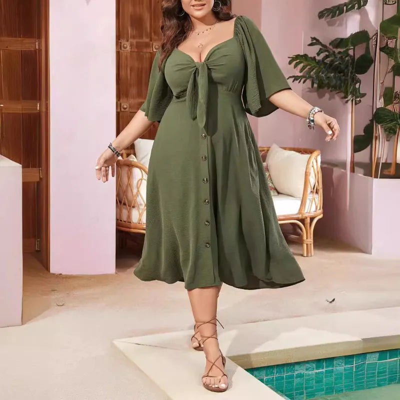 Sommerkleid Damen Louise – Vintage-Stil Kleid mit weitem Schnitt & leichten Stoffen