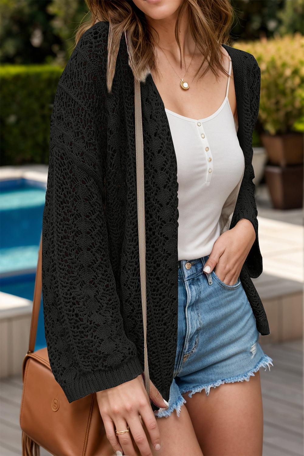 Sienna Dames Gilet in Haakwerk – Licht Ajouré Vest in Boho Stijl en Zomerse Snit