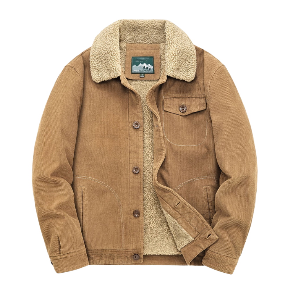 Palton ușor din bumbac cu buzunar pe piept pentru exterior pentru bărbați