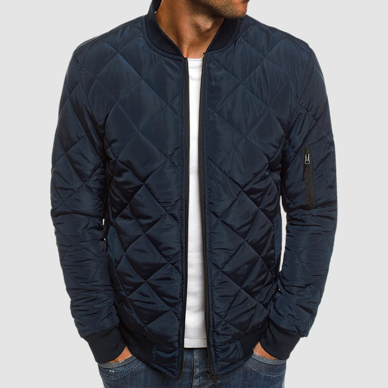 Benedict Veste Matelassée pour Homme – Leicht mit Rautenmuster, Reißverschluss und Taschen
