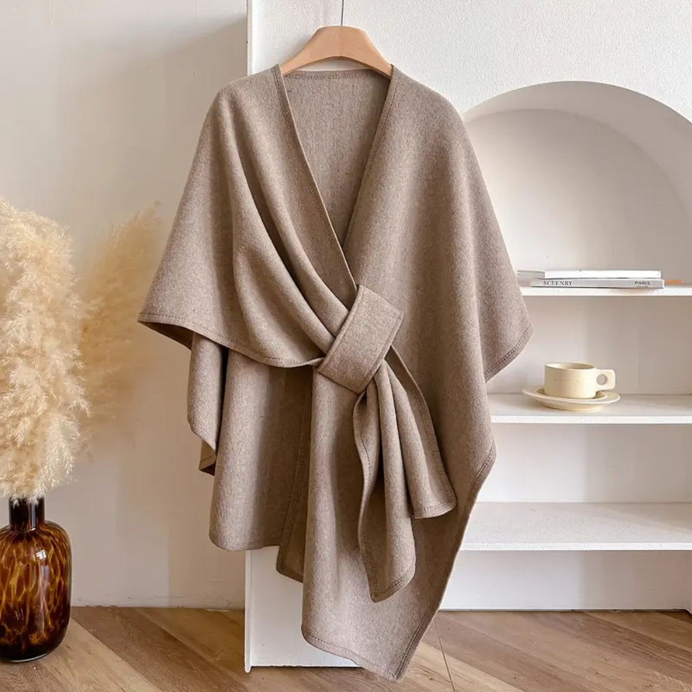 Vivian Manteau Cape Dámska – Elegantné zimné pončo vetruodolné z jemných a teplých mikrovlákien