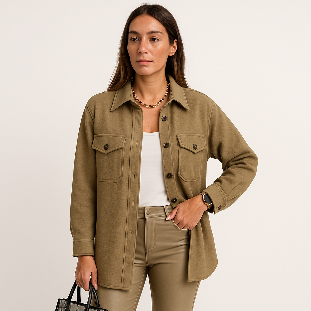 Kayleigh Naisten Ylisuuri Suora Beige Yöpaita, Tyylikäs ja Rentoon Käyttöön