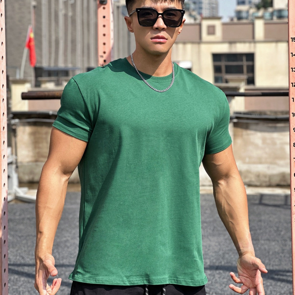 Liam T-Shirt de Sport Les hommes– T-Shirt Ample en Coton à Manches Courtes avec Design Respirant