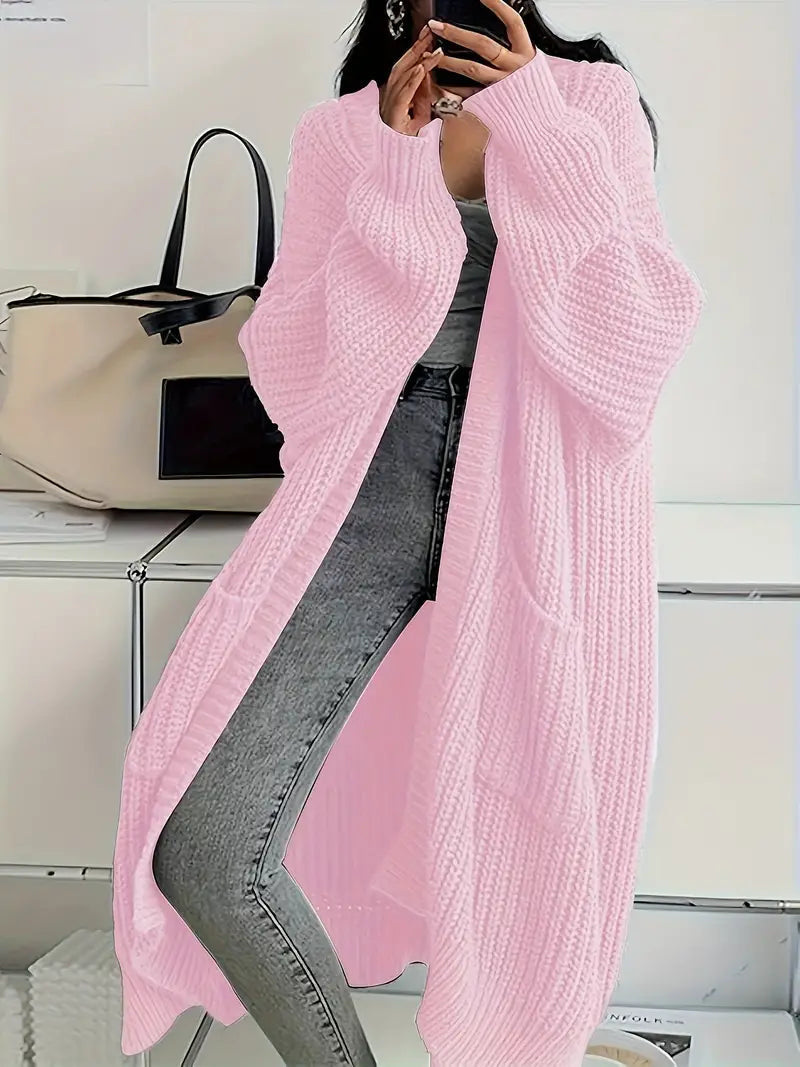 Colete Marina Mulher – Colete Comprido de Malha Suave e Elegante para Outono com Corte Confortável