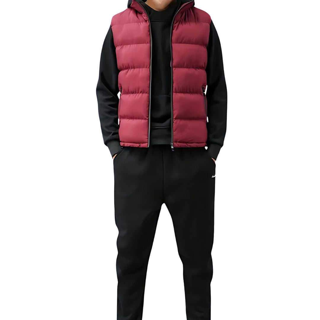 Orion Gilet Homme – Vandtæt & Let Vatteret Vest uden Ærmer med Høj Lynlåset Krave