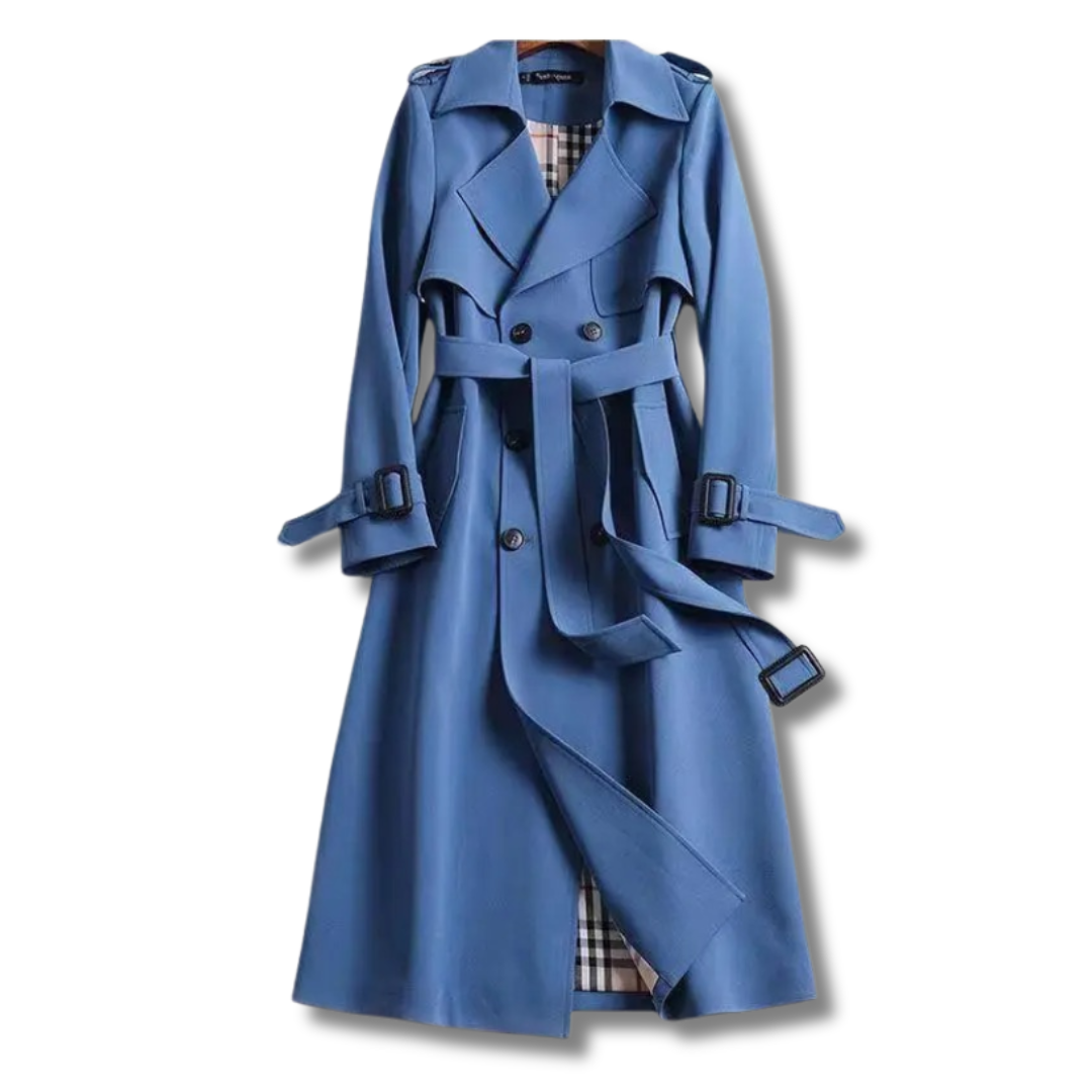 Emilia Trench Femme Élégant – Dlouhý elegantní a všestranný kabát pro všechna roční období