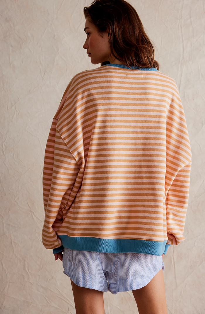 Mare Pull Femme Oversize – Sweat Rayé Confortable & Casual au Style Moderne