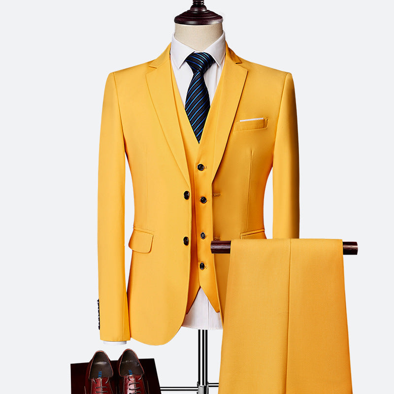 Fato David Homem – Fato Elegante de 3 Peças, Respirável e Confortável para Casamentos e Negócios