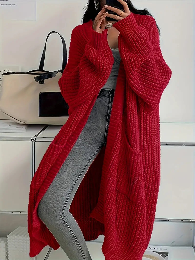 Colete Marina Mulher – Colete Comprido de Malha Suave e Elegante para Outono com Corte Confortável