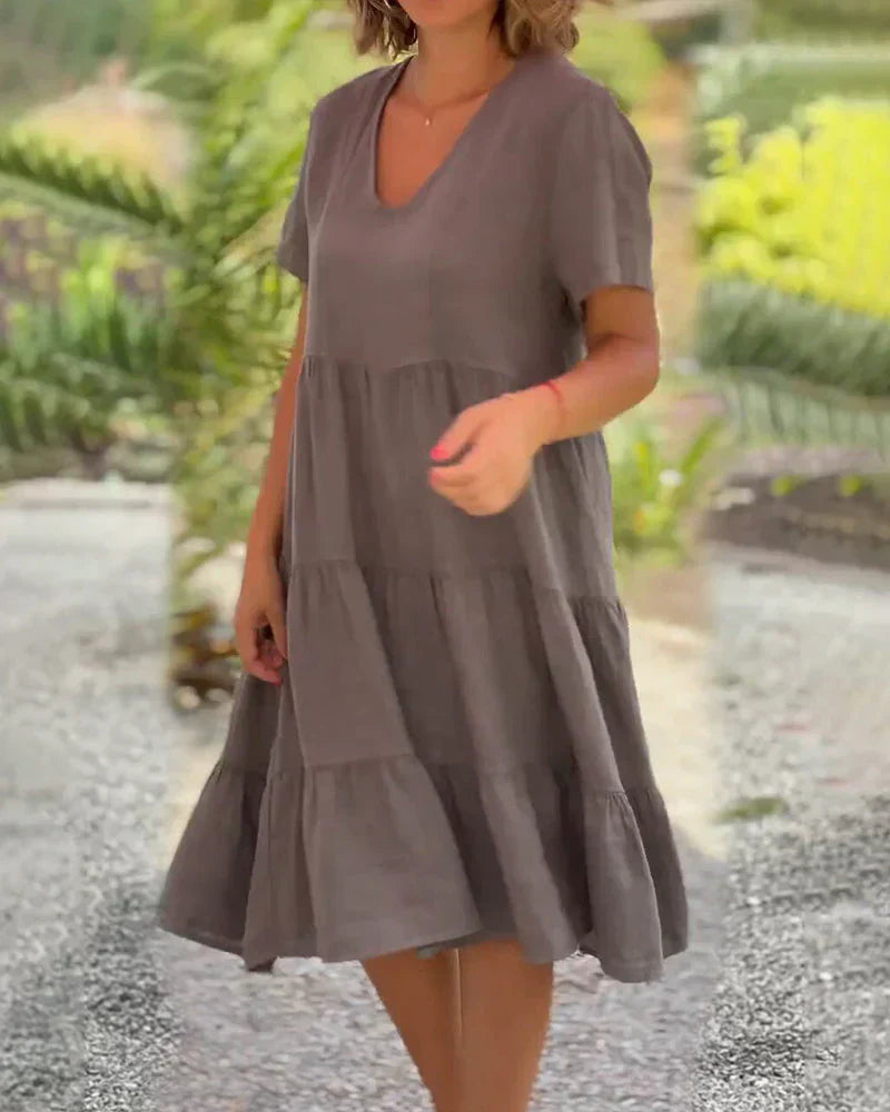 Vestido de Cocktail Feminino Desarae – Vestido Midi com Ombros Descobertos e Silhueta Elegante para Ocasiões Especiais