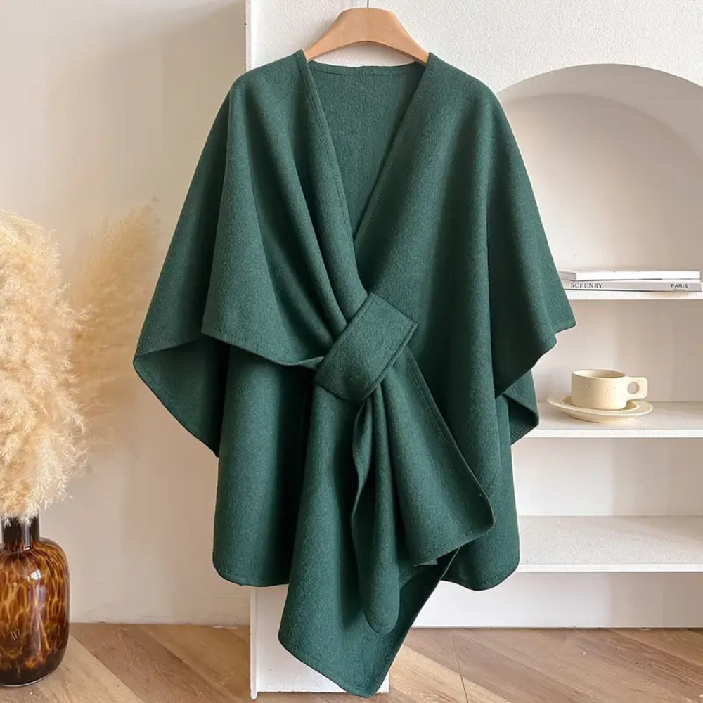 Vivian Manteau Cape Dámska – Elegantné zimné pončo vetruodolné z jemných a teplých mikrovlákien