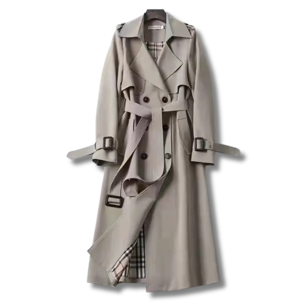Emilia Trench Femme Élégant – Dlouhý elegantní a všestranný kabát pro všechna roční období
