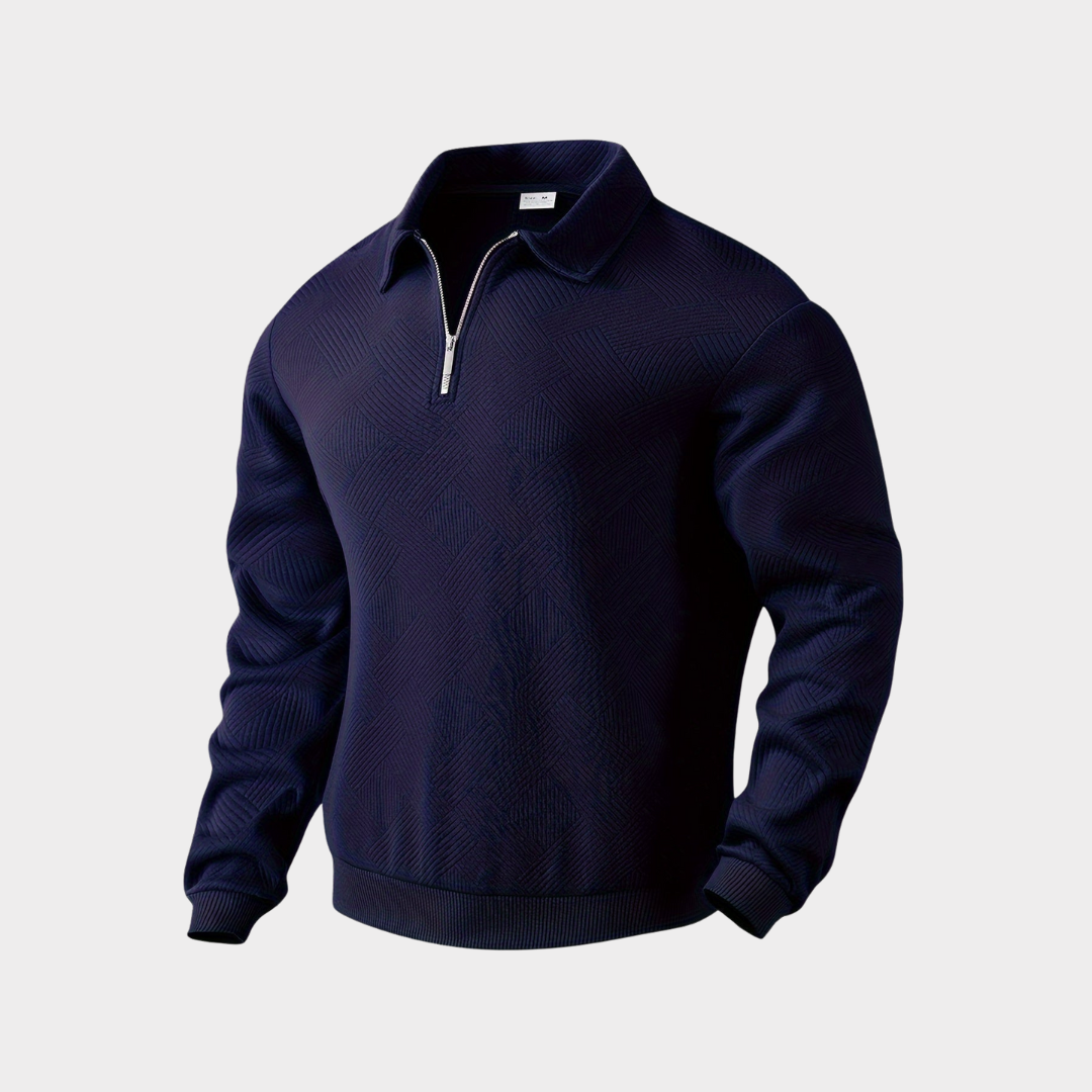 Victor Pull Homme – Teplý pletený svetr s geometrickým vzorem a pohodlným střihem