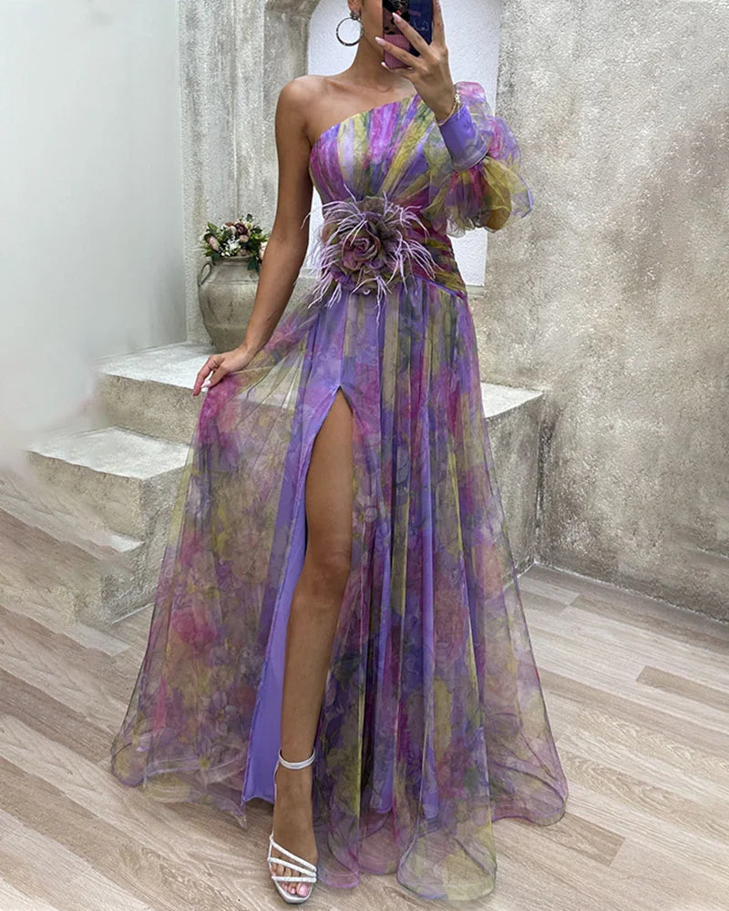 Eunice Vestido de Festa Longo Feminino – Vestido Maxi Elegante em Tecido Leve para o Verão