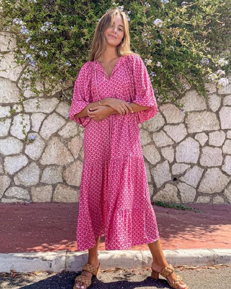 Robe Comprida Feminina Sandy – Estilo Versátil com Tecido Leve e Elegância Intemporal