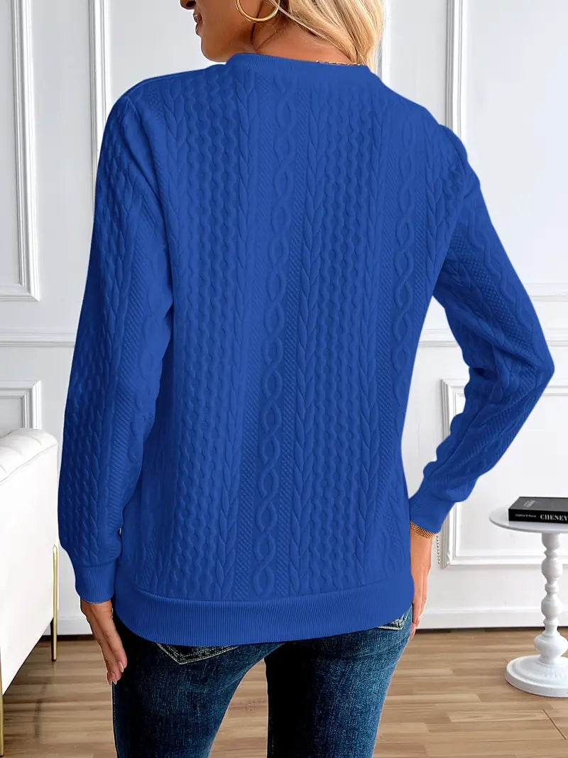 Margaux Sweat Femme Hiver – Komfortabel strikket lynlåstrøje med elegant design