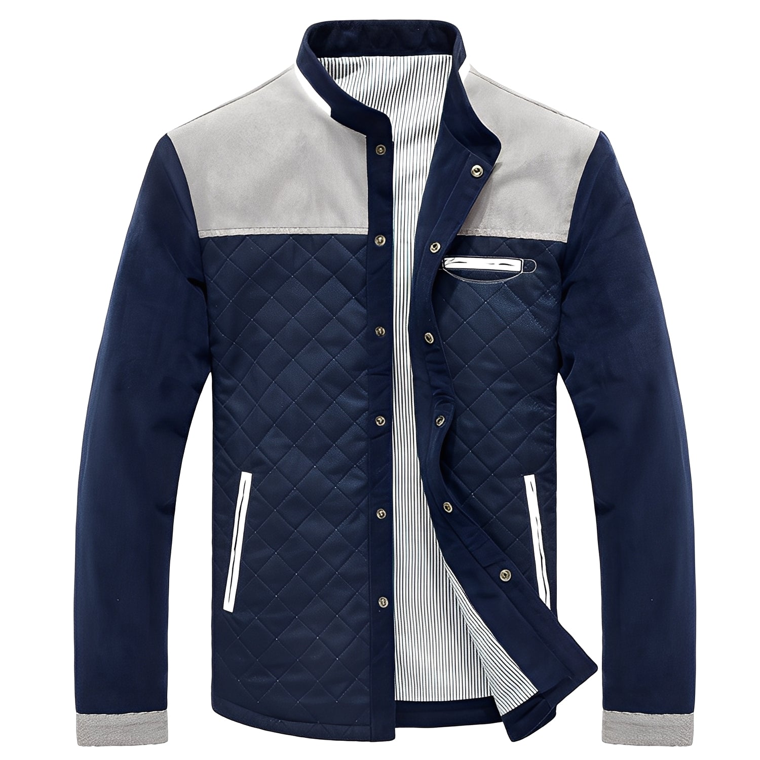 Ythan Veste Patchwork miehille – moderni ja tyylikäs takki laadukkaasta kankaasta nykyaikaisella kuviolla