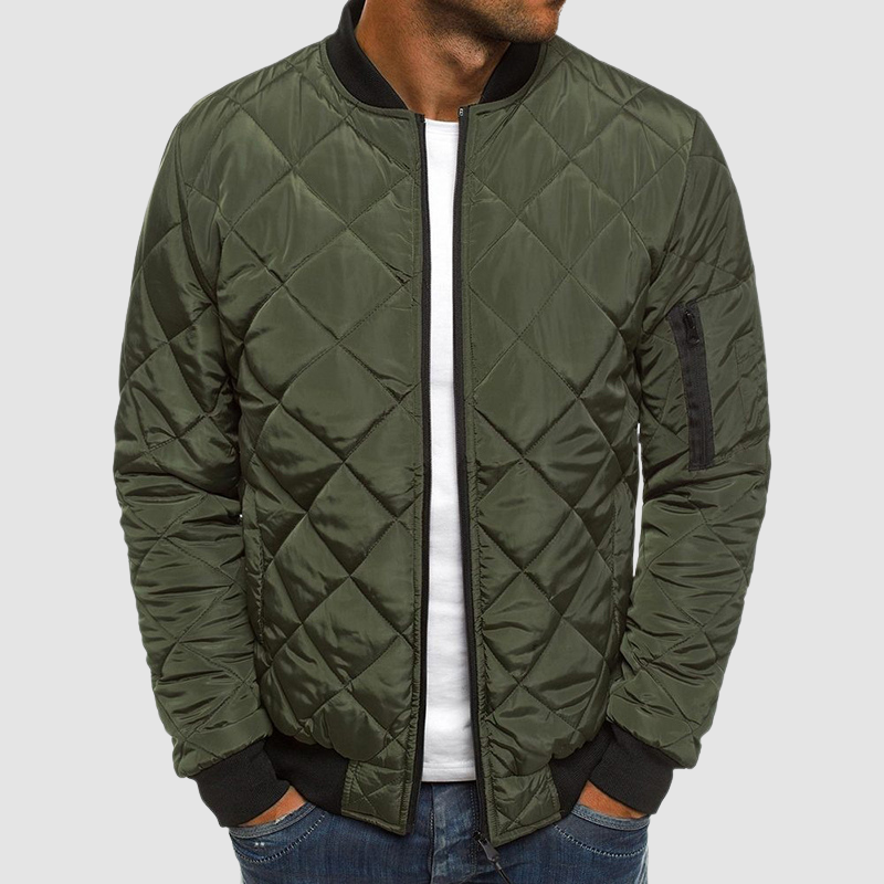 Benedict Veste Matelassée pour Homme – Leicht mit Rautenmuster, Reißverschluss und Taschen