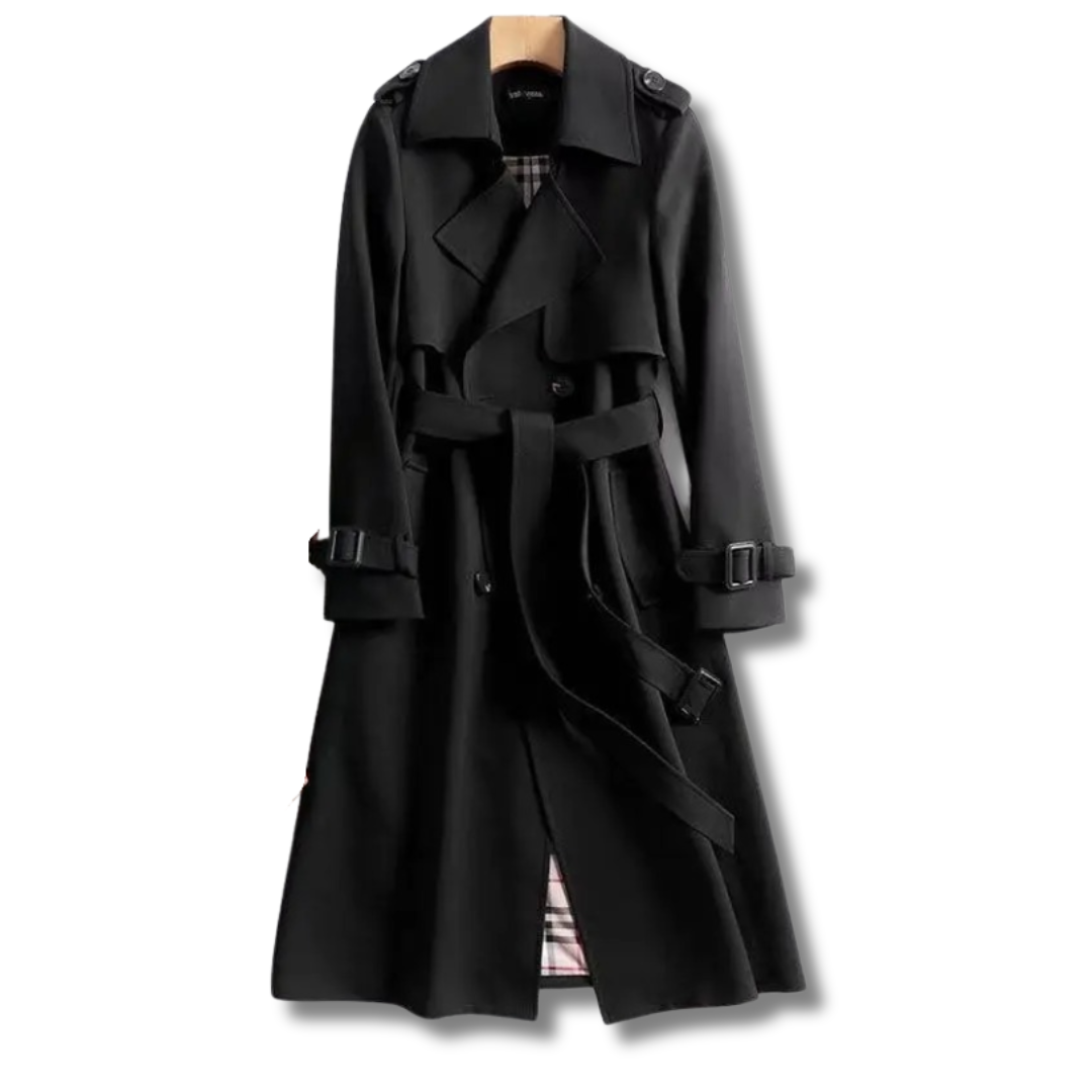 Emilia Trench Femme Élégant – Dlouhý elegantní a všestranný kabát pro všechna roční období