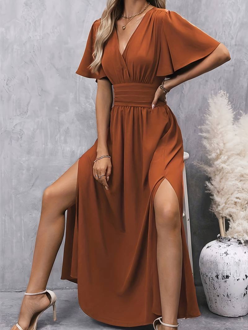 Venice Dámsky Elegantný Župan – Volánový Golier a Riasený Pás pre Štýlový Ženský Look