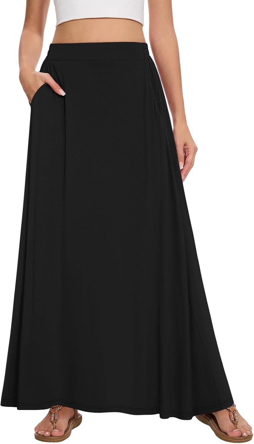 Nina Maxi Skirt for Women – Flowing High-Waisted Skirt, A-Line & Pockets Summer
