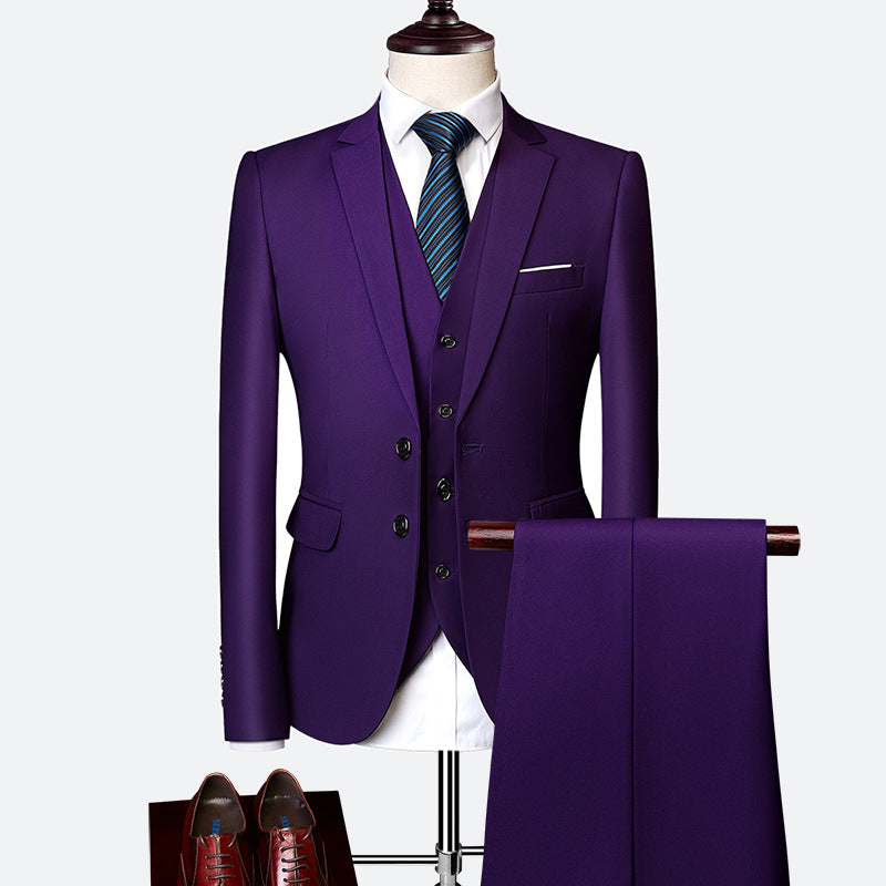 Fato David Homem – Fato Elegante de 3 Peças, Respirável e Confortável para Casamentos e Negócios