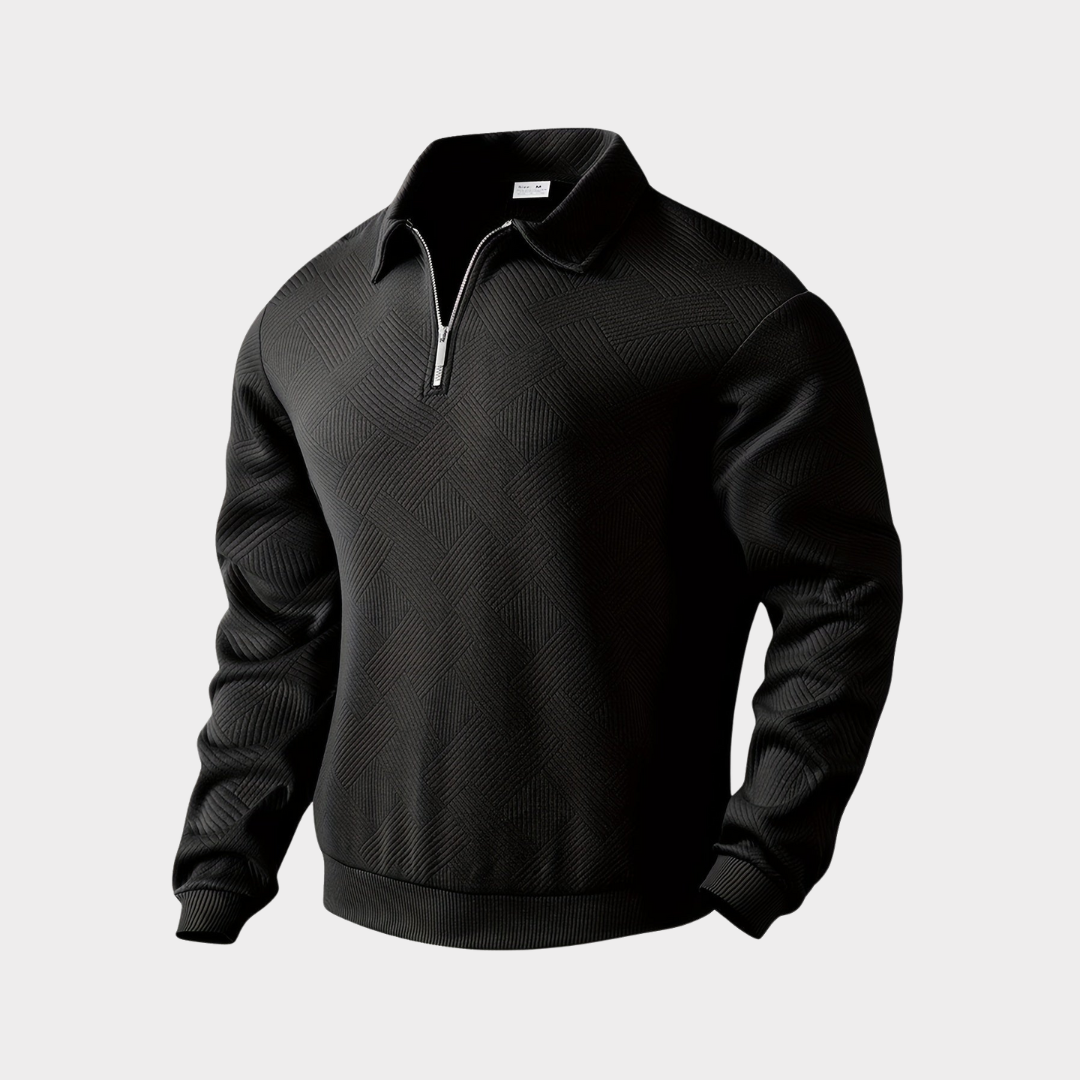 Victor Pull Homme – Teplý pletený svetr s geometrickým vzorem a pohodlným střihem
