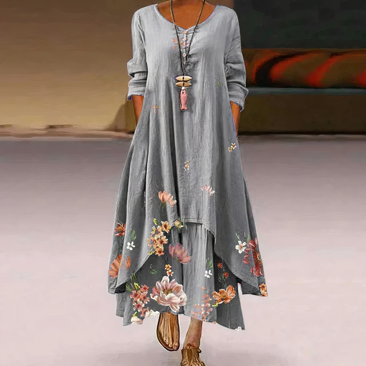 Lizbeth Robe Coton Femme – Élégante Robe Écoresponsable et Respirante pour Toute Saison