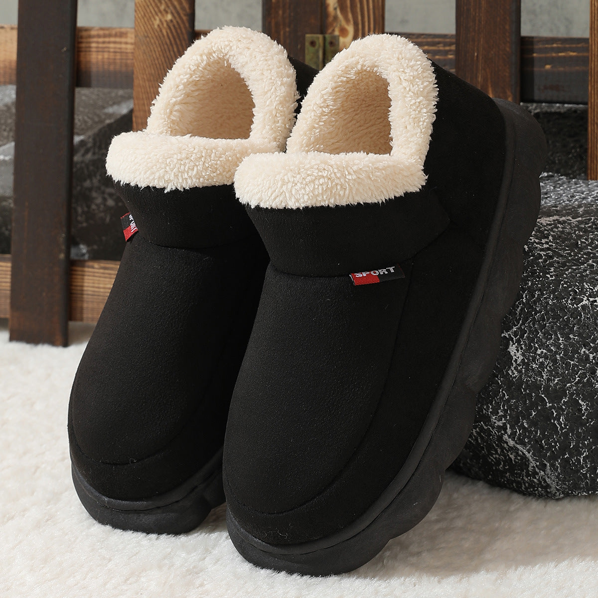 Rebecca – Plysj Plattform Sneakers for Kvinner – Myke og Varme Vinter Sko med Komfortabel Fôr