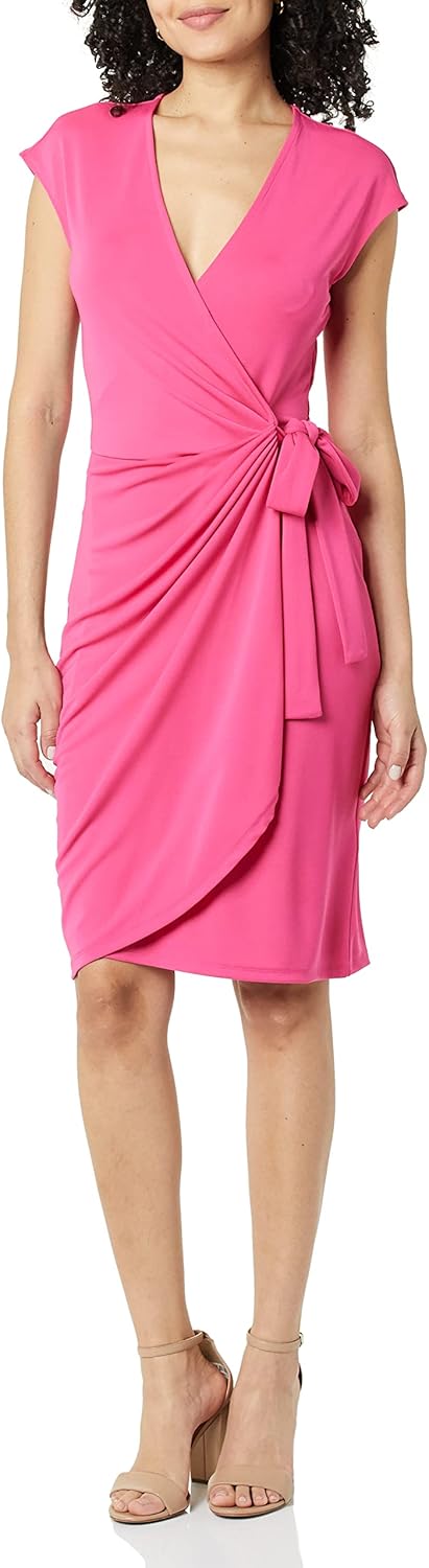Vestido Rori para Mujer con Escote en V, Corte Ajustado y Jersey de Algodón Confort Elegante