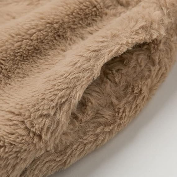 Terry prsluk Teddy za žene – mekani zimski kaput s visokim ovratnikom i modernim krojem sa zatvaračem