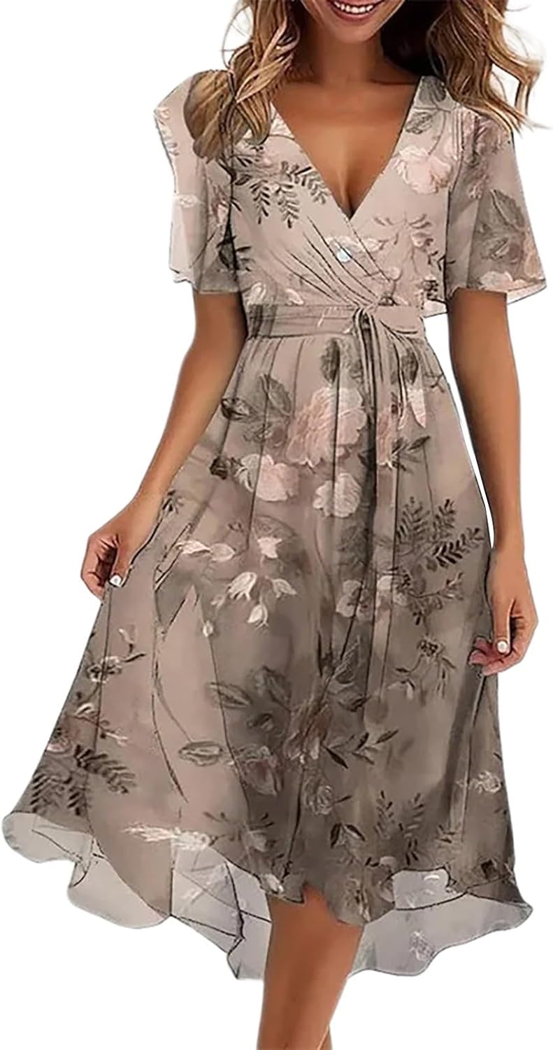 Élodie Damen Sommerkleid – Leichtes und lässiges ärmelloses A-Linien-Kleid