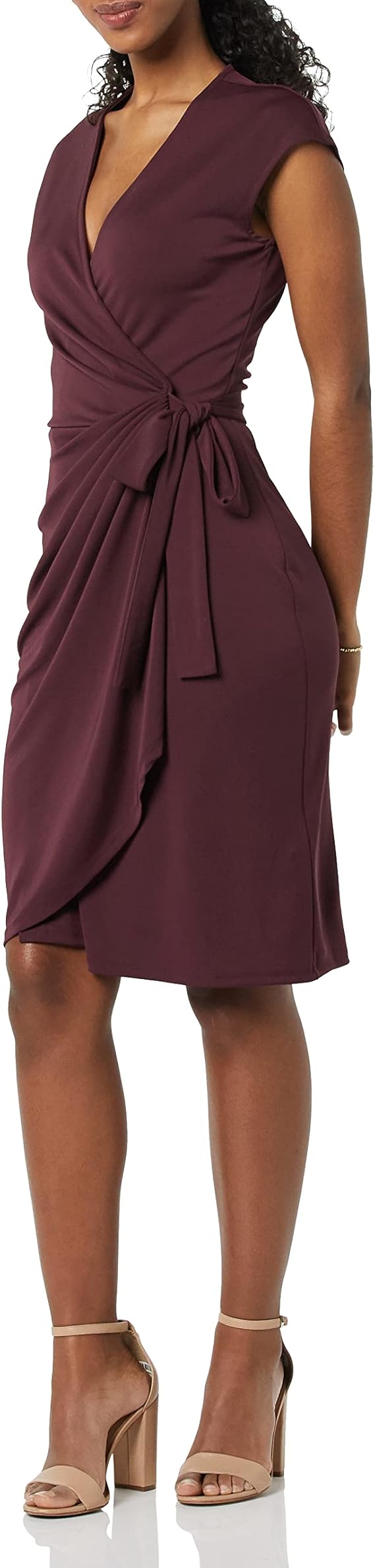 Vestido Rori para Mujer con Escote en V, Corte Ajustado y Jersey de Algodón Confort Elegante