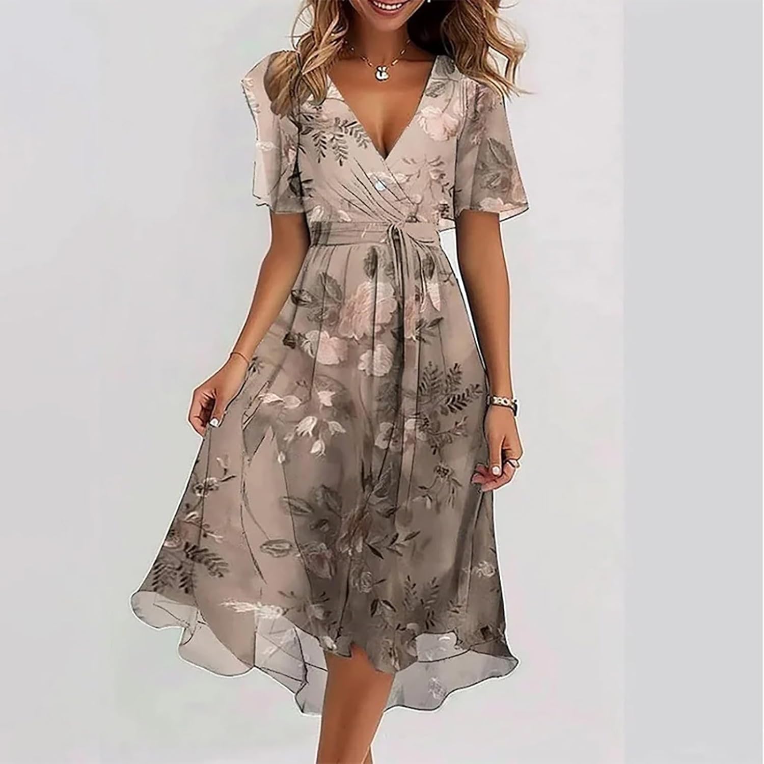 Élodie Damen Sommerkleid – Leichtes und lässiges ärmelloses A-Linien-Kleid
