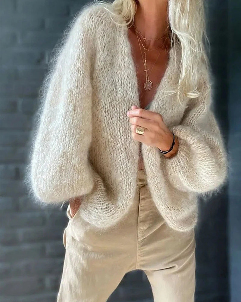 Anna Gilet Femme – Cardigan Doux & Confortable au Design Intemporel pour l’Hiver
