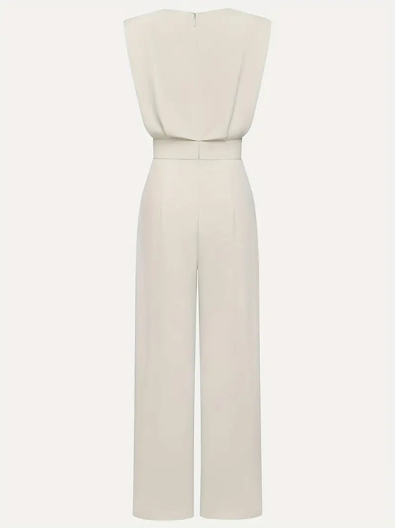 Mira Damespak – Elegante Jumpsuit met Hoge Taille, Rechte Broekspijpen & Lichtgewicht Stof
