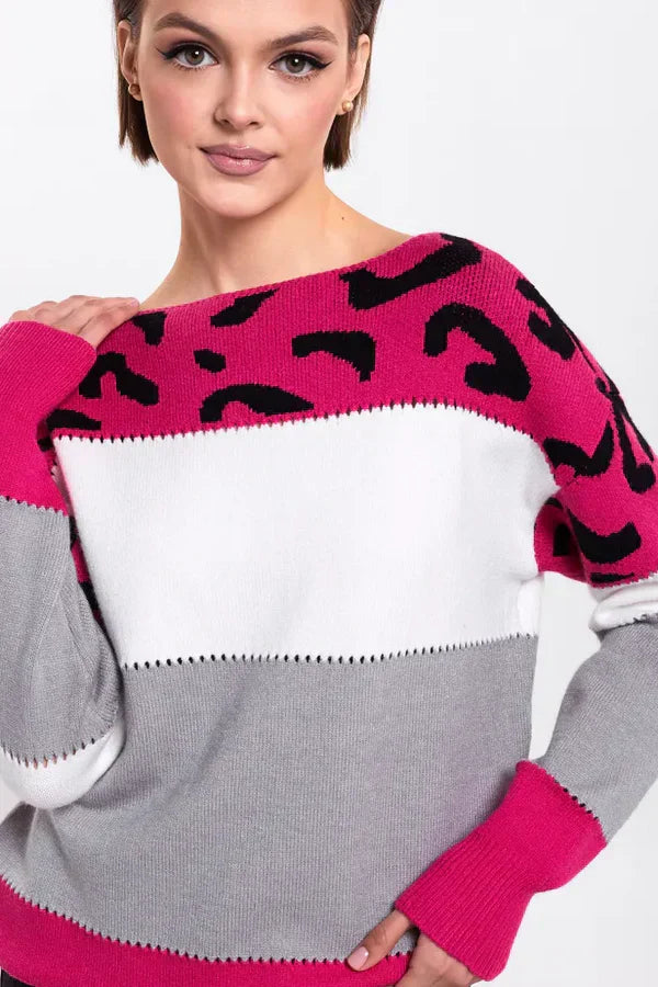 Alianna Pull Femme – Polar leopard chic moale și confortabil pentru stil casual