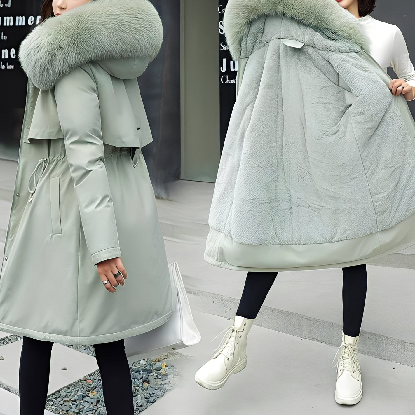 Evette Damesmantel – Warme Gewatteerde Jas met Capuchon & Comfortabele Vulling voor de Winter
