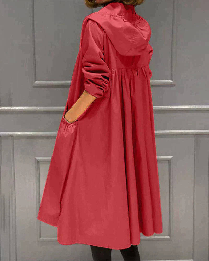 Millie Manteau de Pluie Long pour Femme – Veste Imperméable Élégante au Design Léger et Respirant