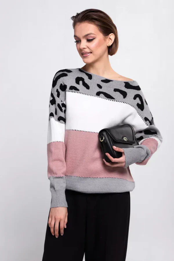 Alianna Pull Femme – Polar leopard chic moale și confortabil pentru stil casual
