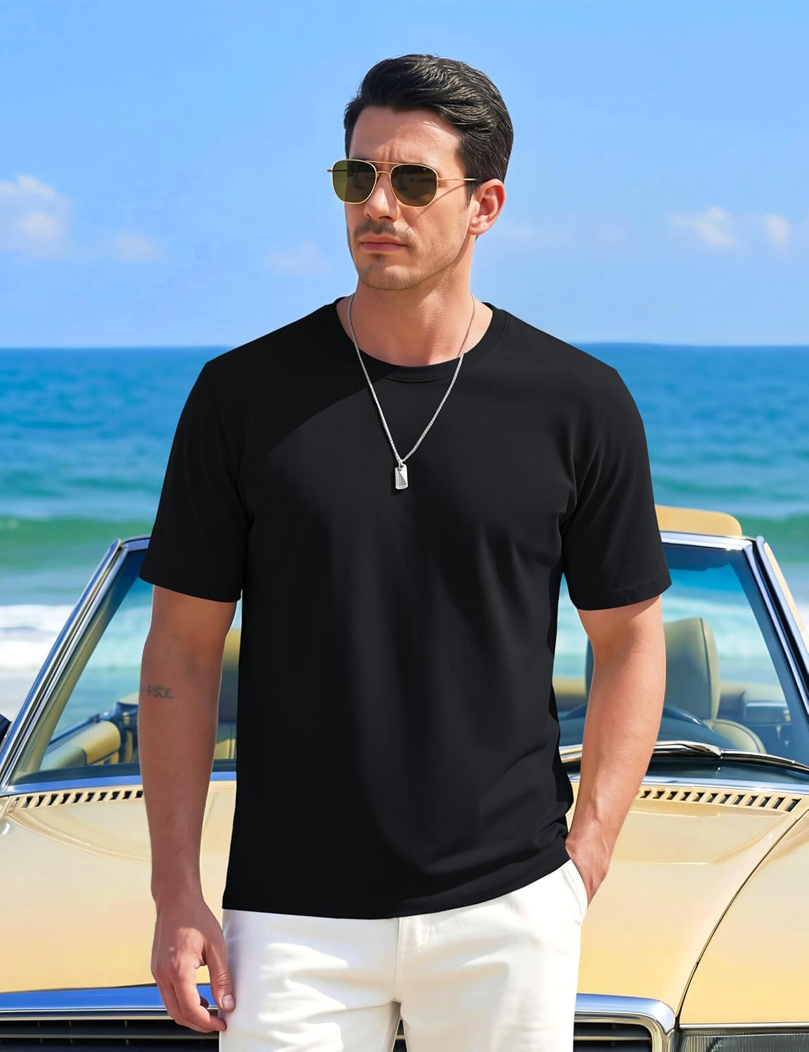 Alex Herren T-Shirt – Atmungsaktives T-Shirt mit UPF80+, Schnelltrocknend & Lässiger Stil