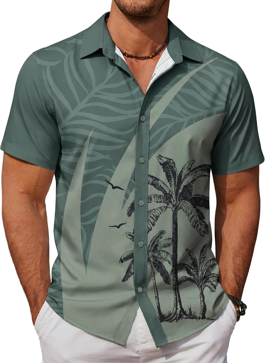 Camisa hawaiana para hombre Carlos – Camisa tropical de verano, ligera y de secado rápido