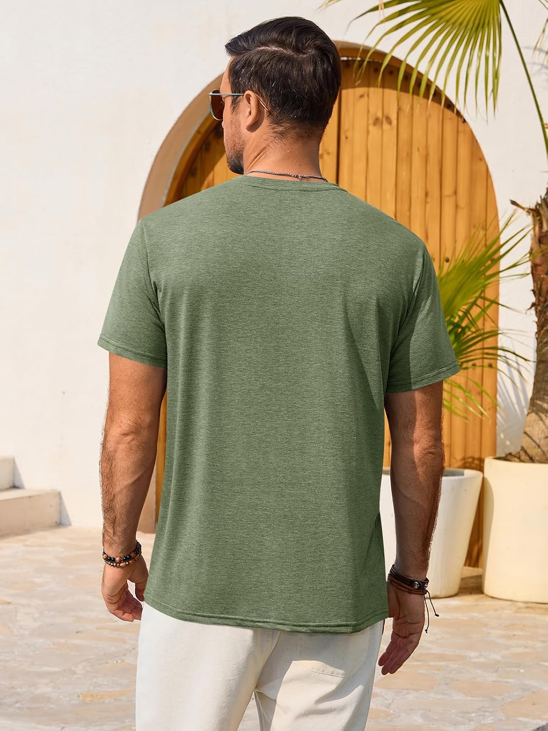 T-shirt Enzo Homem – T-shirt Gráfico Gola Redonda, Estilo Vintage Praia & Casual
