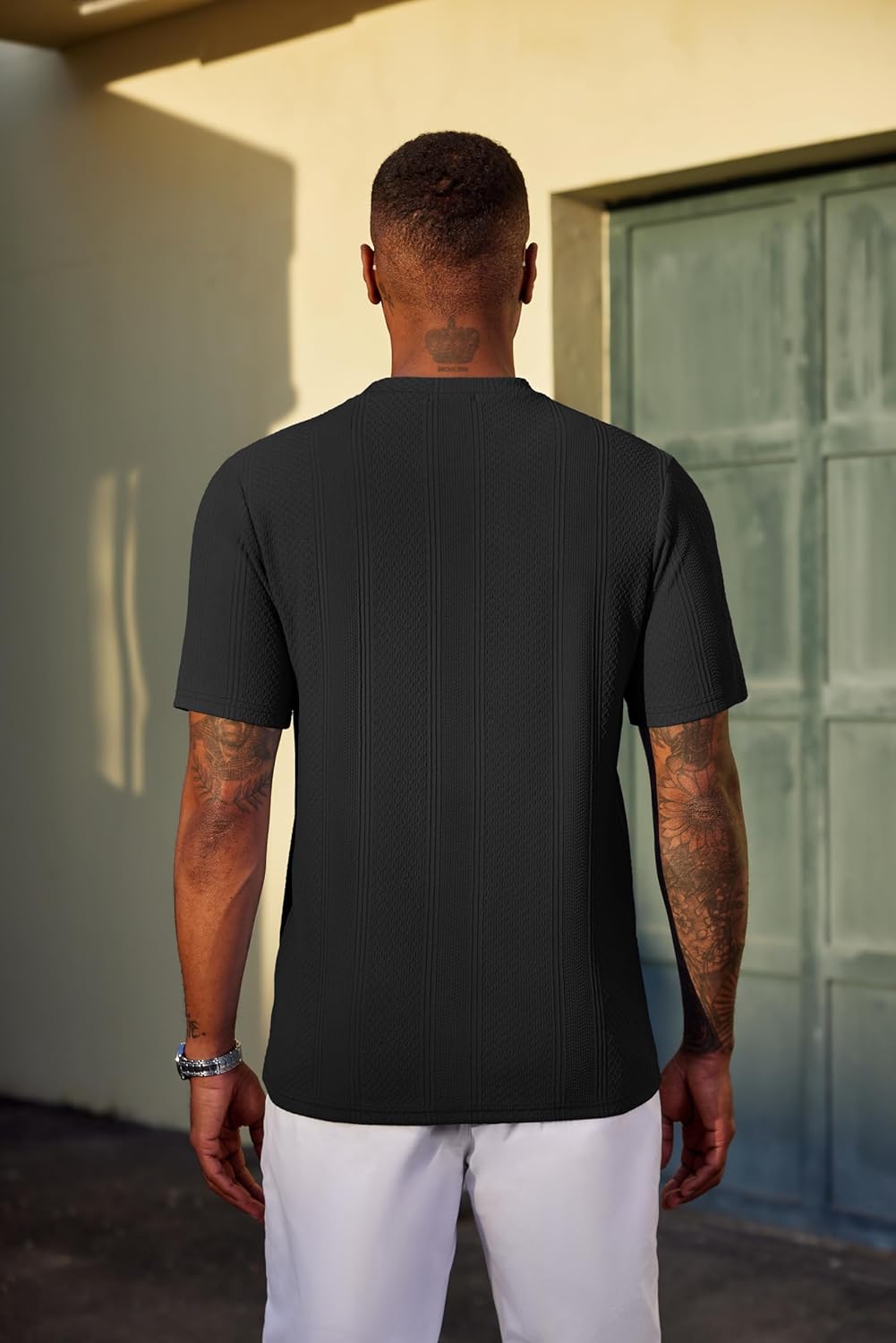 Tricou Wilbert pentru bărbați – Tricou din plasă texturată, ușor și cu stil casual chic