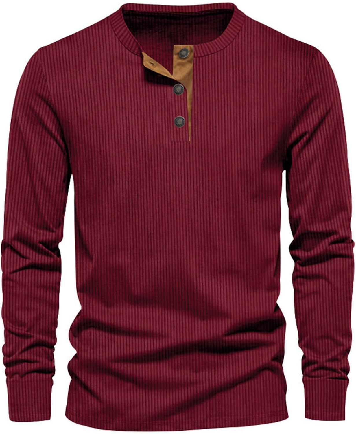 Sevi T-Shirt Homme Manches Longues – T-Shirt Côtelé Ajusté Confortable & Style Polyvalent