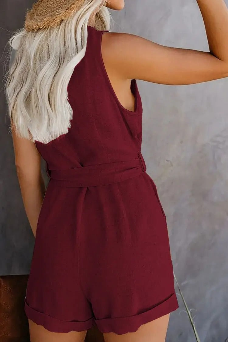 Nina Combishort Femme Chic – Elegantní krátký overal s kapsami a pohodlným střihem