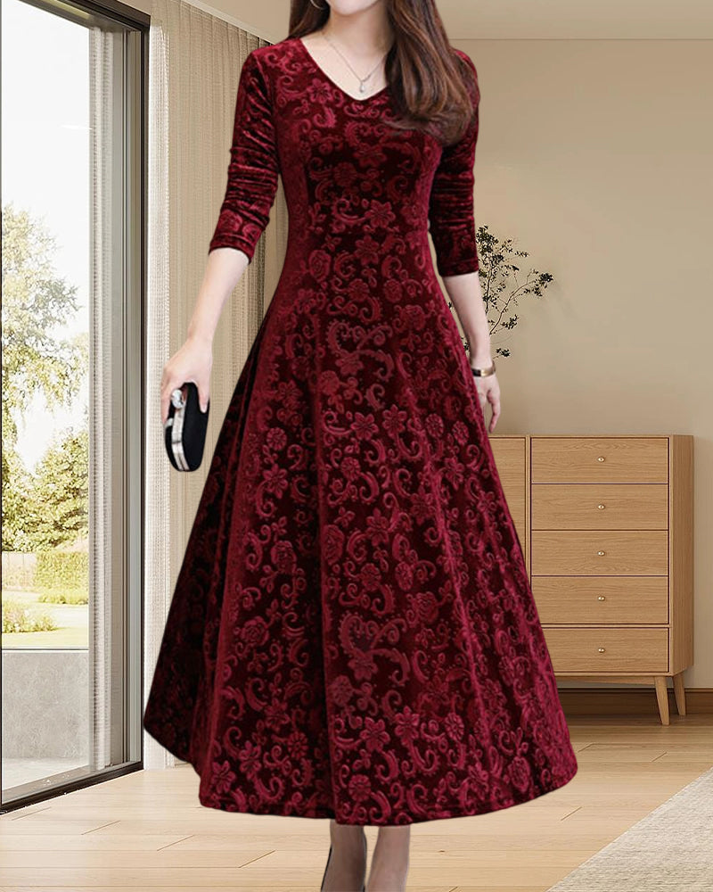 Margaret Robe Femme – Elegant A-line Dress with Feminine Cut for Festive Occasions