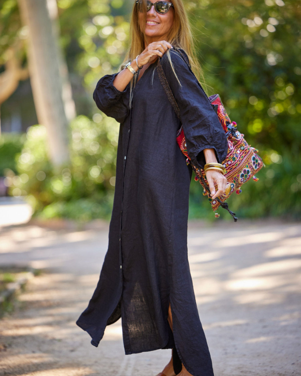 Sereana Robe d’Été Femme – Robe Elegante en Seda con Corte Favorecedor y Tejido de Lujo